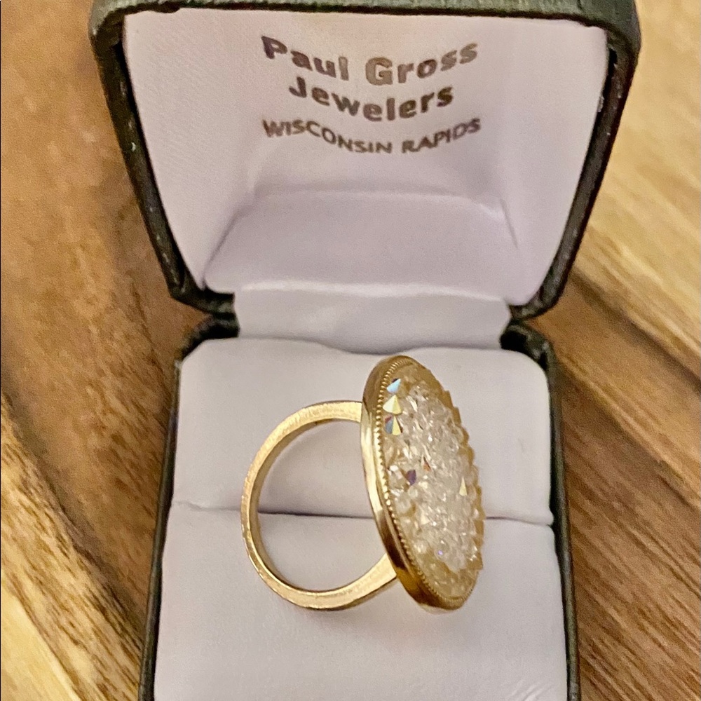 Gold Swarovski Ring - Picture 2 of 3